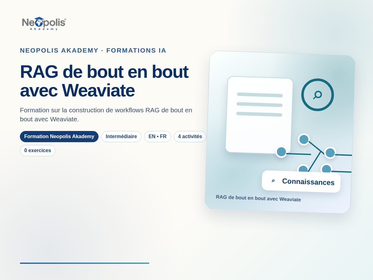 RAG de bout en bout avec Weaviate