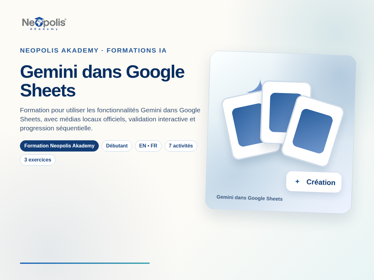 Gemini dans Google Sheets