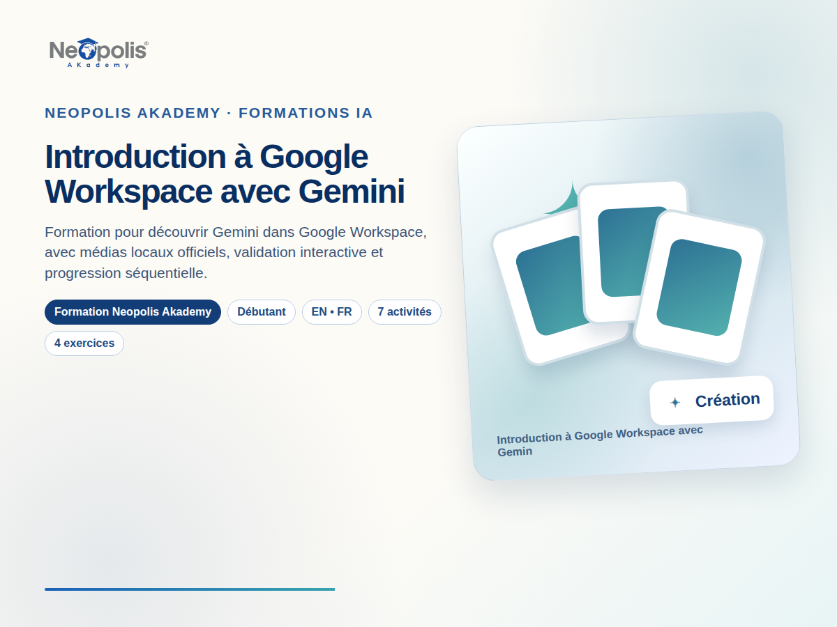 Introduction à Google Workspace avec Gemini