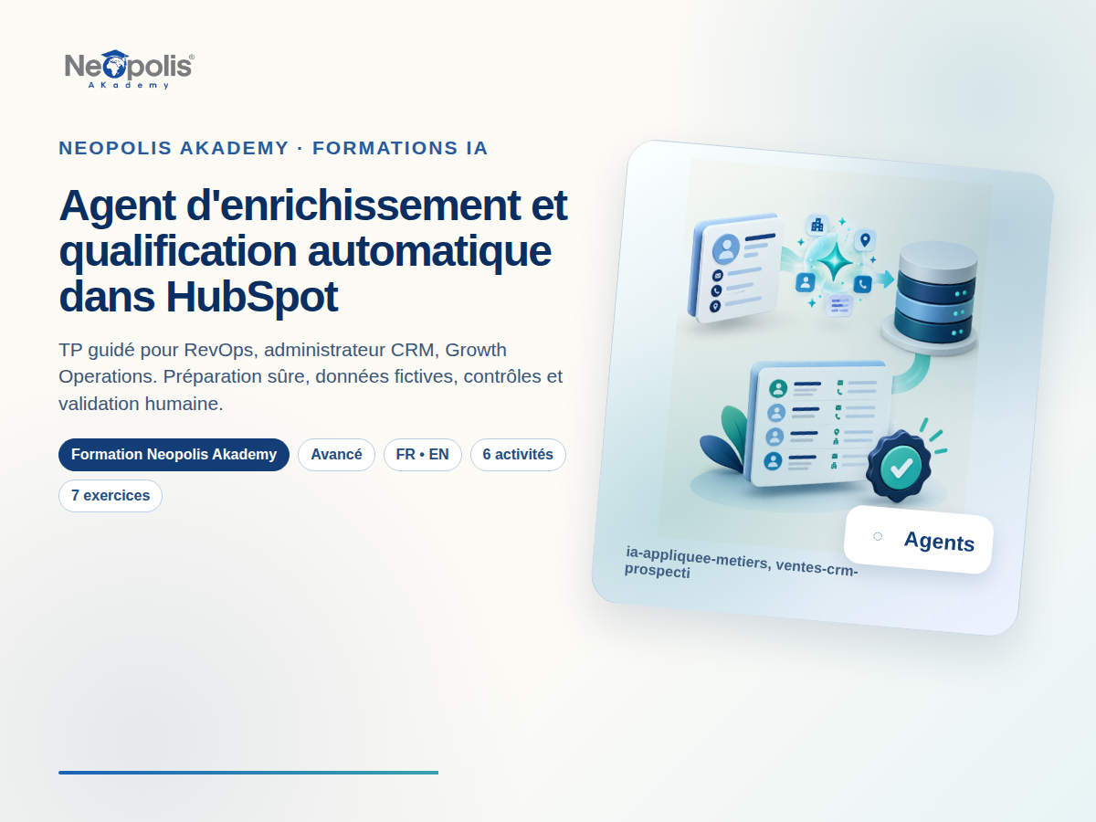 Agent d'enrichissement et qualification automatique dans HubSpot