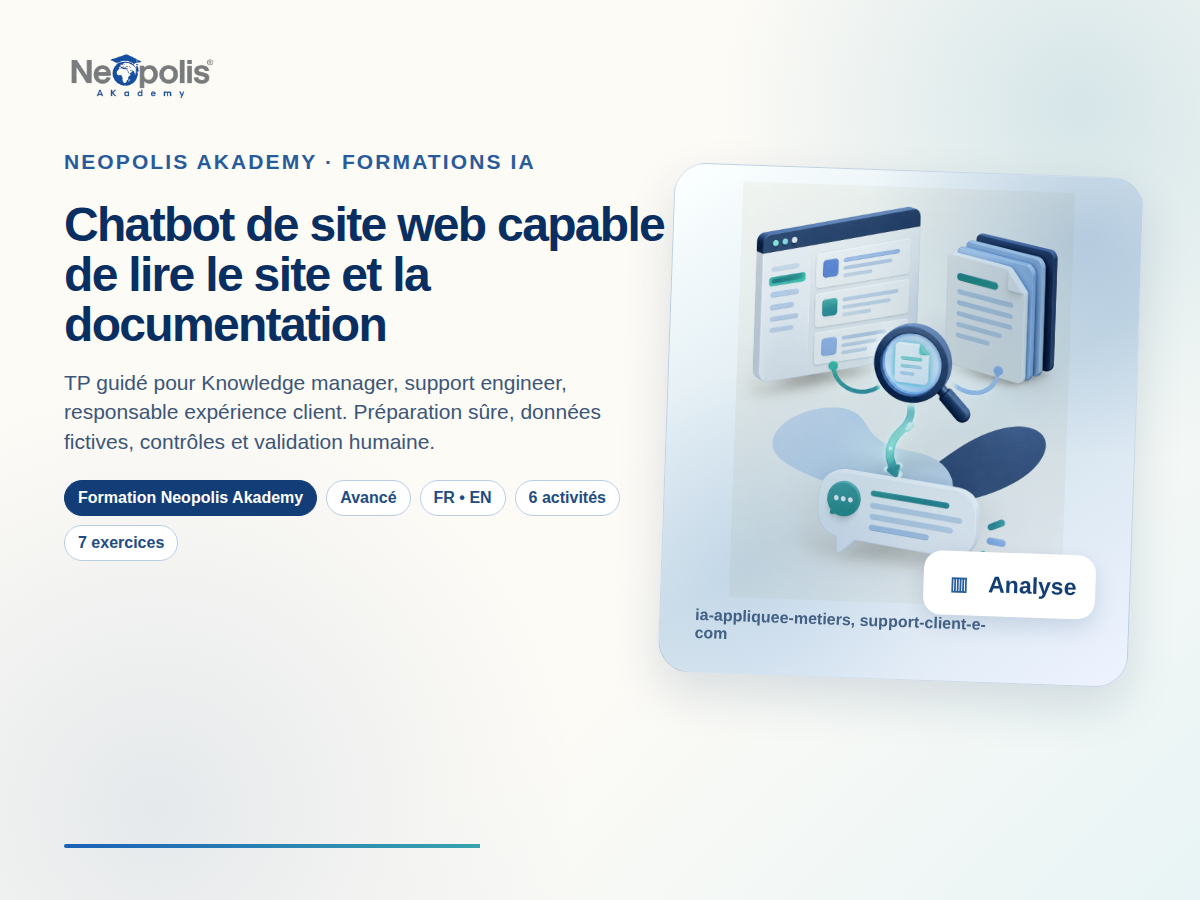 Chatbot de site web capable de lire le site et la documentation