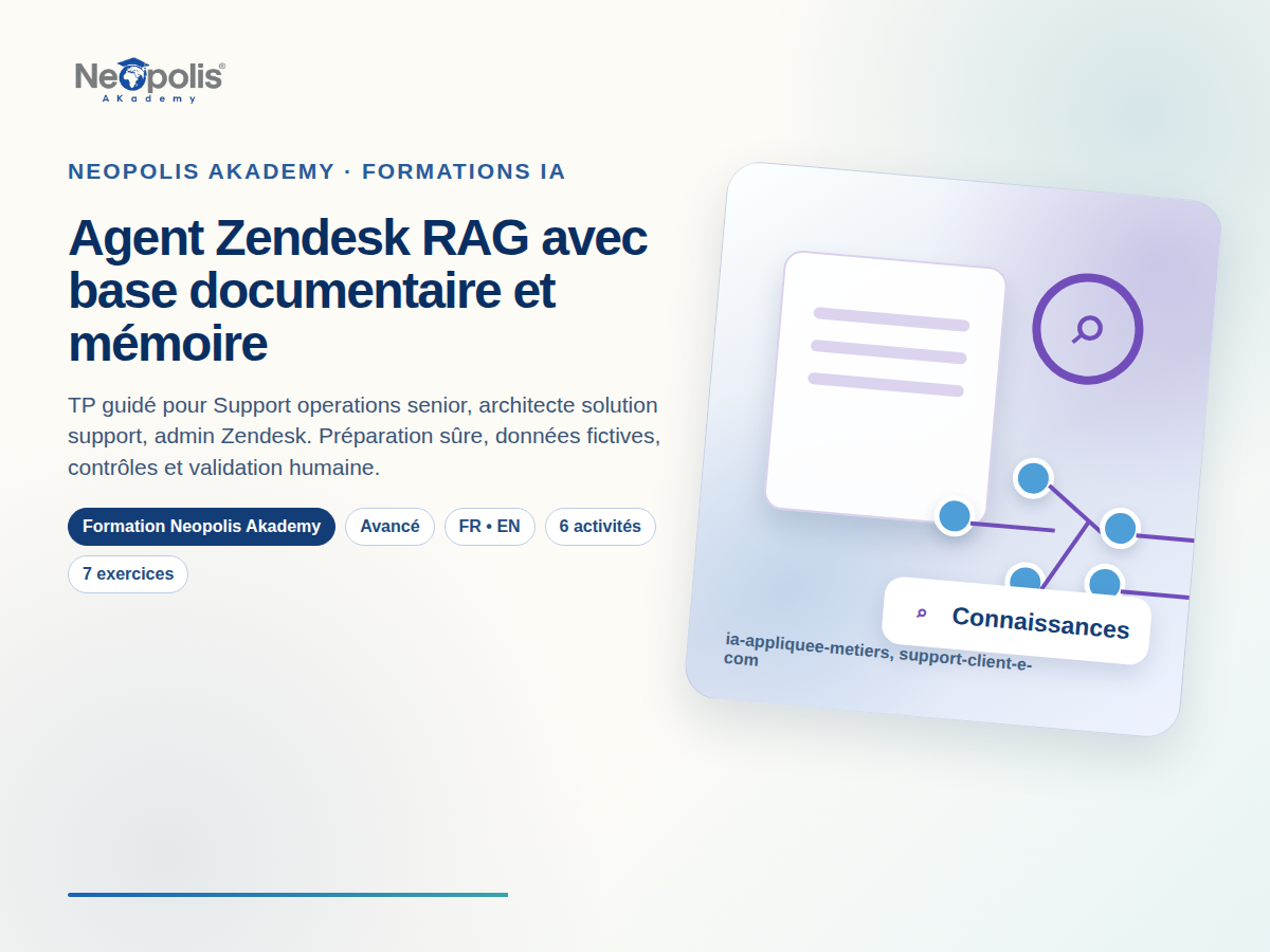 Agent Zendesk RAG avec base documentaire et mémoire