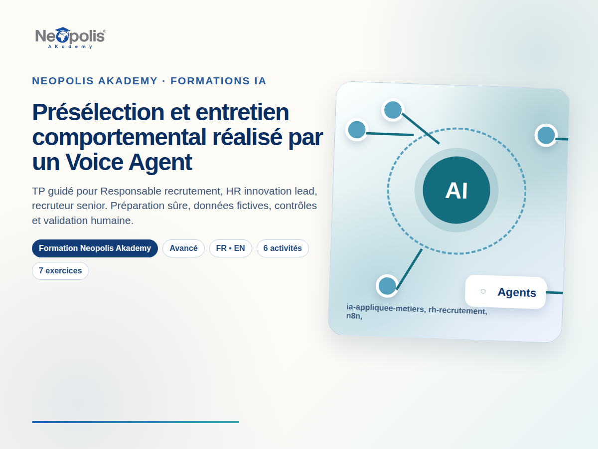 Présélection et entretien comportemental réalisé par un Voice Agent