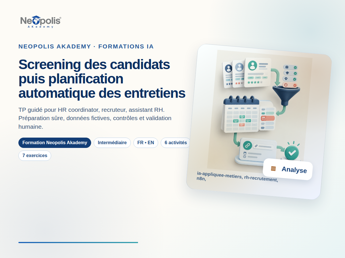 Screening des candidats puis planification automatique des entretiens