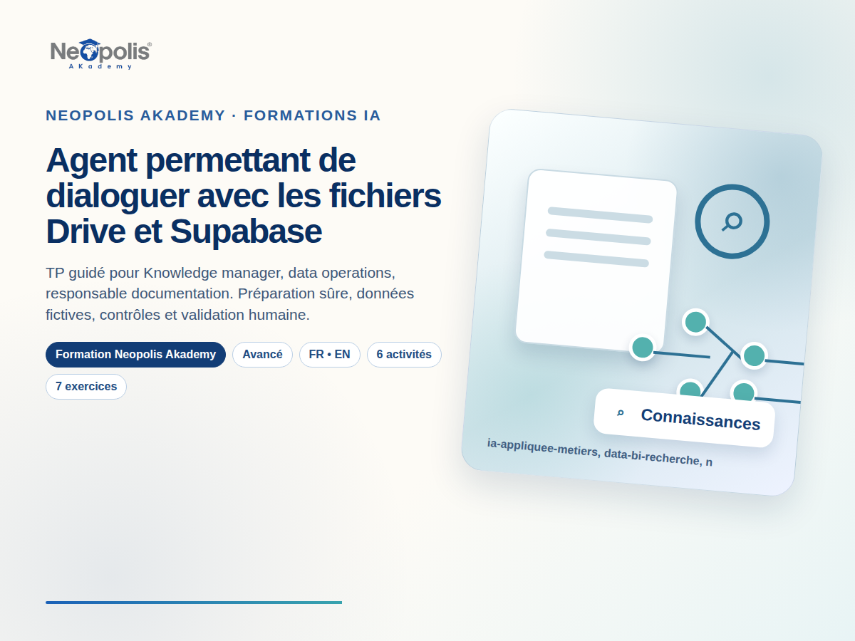 Agent permettant de dialoguer avec les fichiers Drive et Supabase
