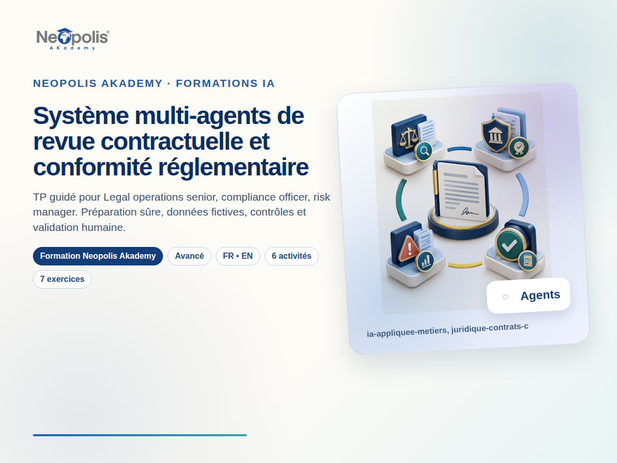 Système multi-agents de revue contractuelle et conformité réglementaire